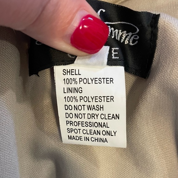 La Femme Curve 29396 Sequin Long Sleeve Minidress in Silver - Picture 7 of 7